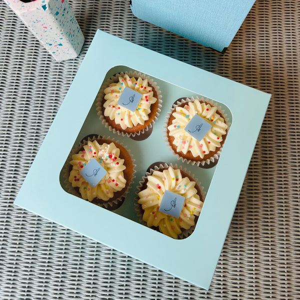 Box of 4 Vanilla Cupcakes