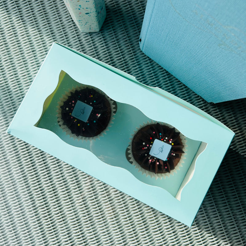Box of 2 Chocolate Cupcakes