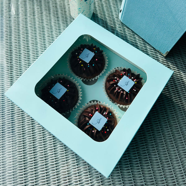 Box of 4 Chocolate Cupcakes